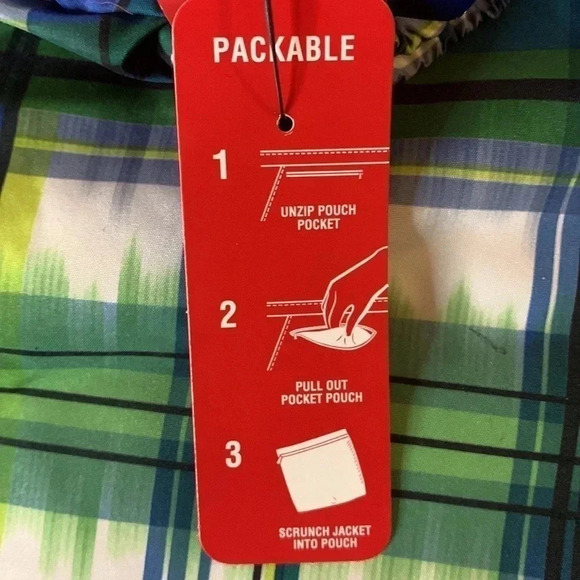 Champion Men’s Packable Jacket Plaid New - Picture 9 of 13